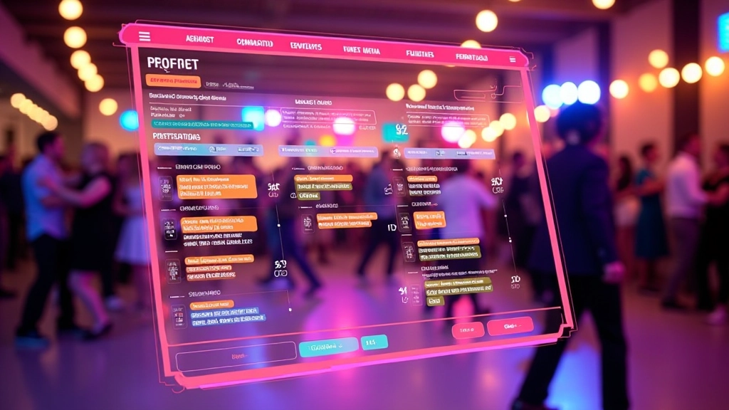 Calendário de eventos de dança